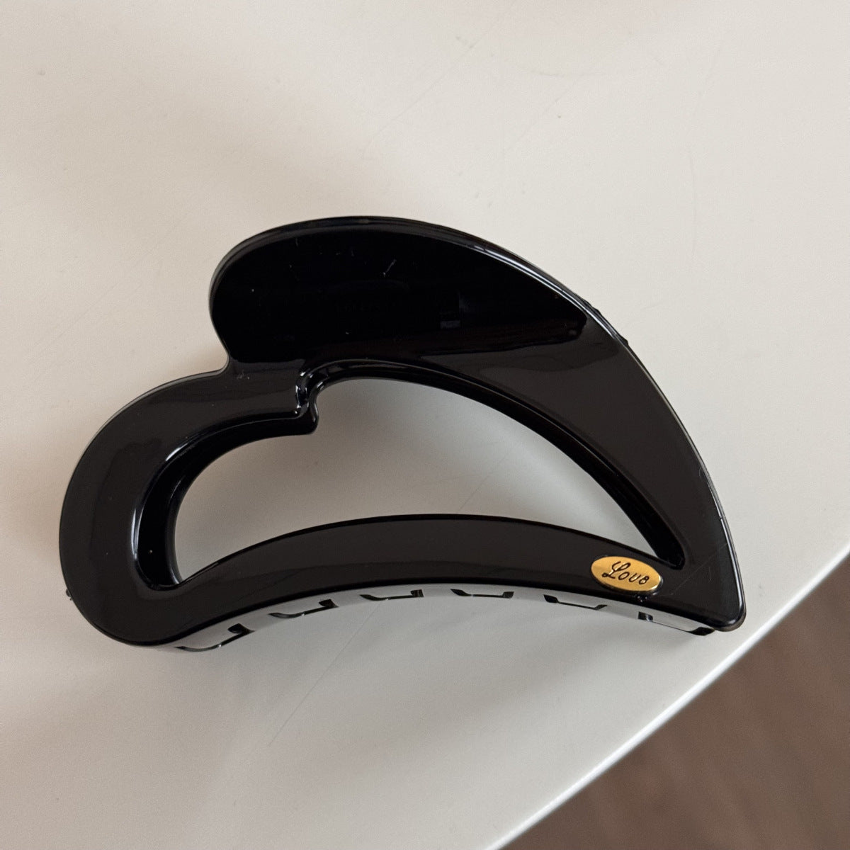 M-Shaped Heart Gold Hair Clip