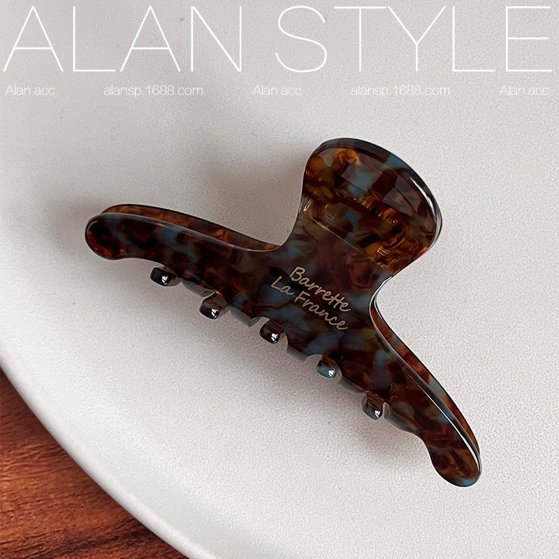 Coffee Brown Acetate Hair Clip