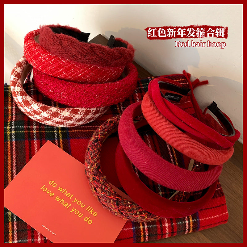 Red Sponge High-Top Headband