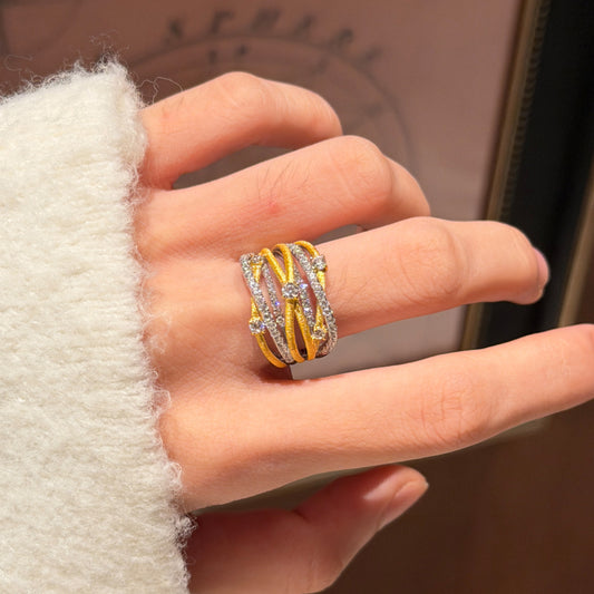 Multi-Layer Pavé Wrap Ring