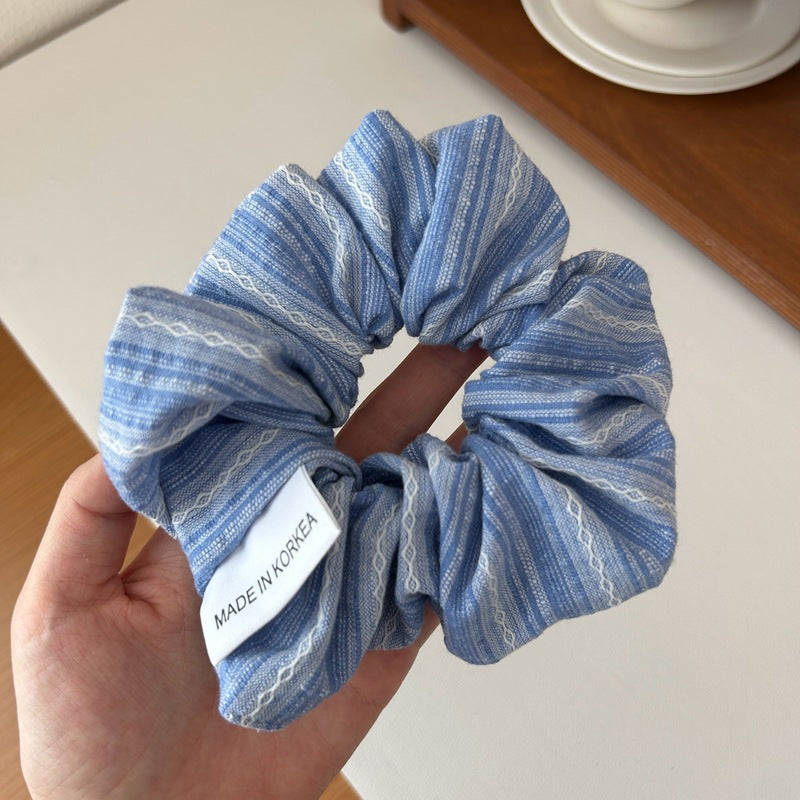 Sea Salt Striped Hair Scrunchie