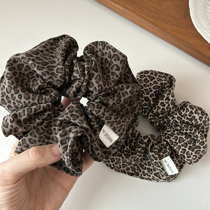 Vintage Leopard Print Scrunchie