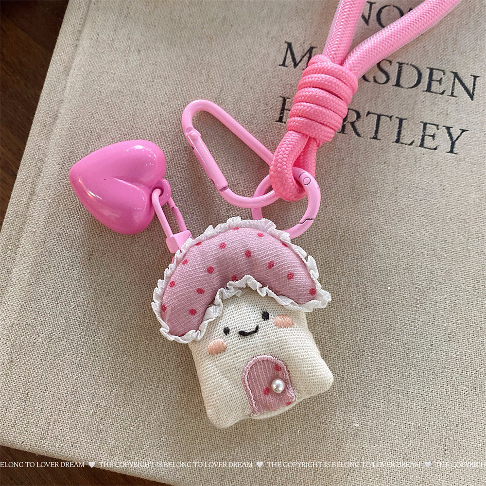 Blue Bear Heart Keychain