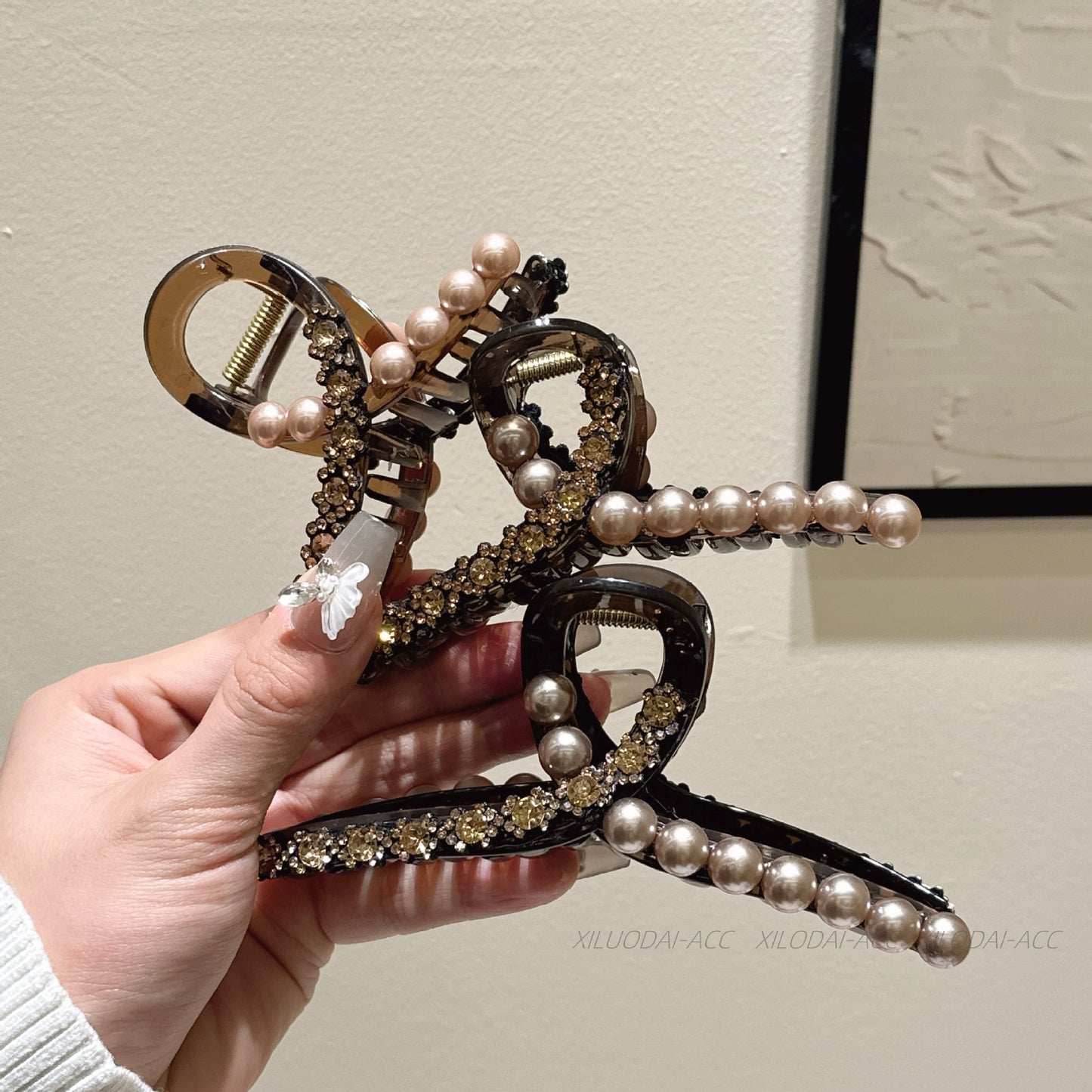 Luxury Pearl Rhinestone Hair Clip