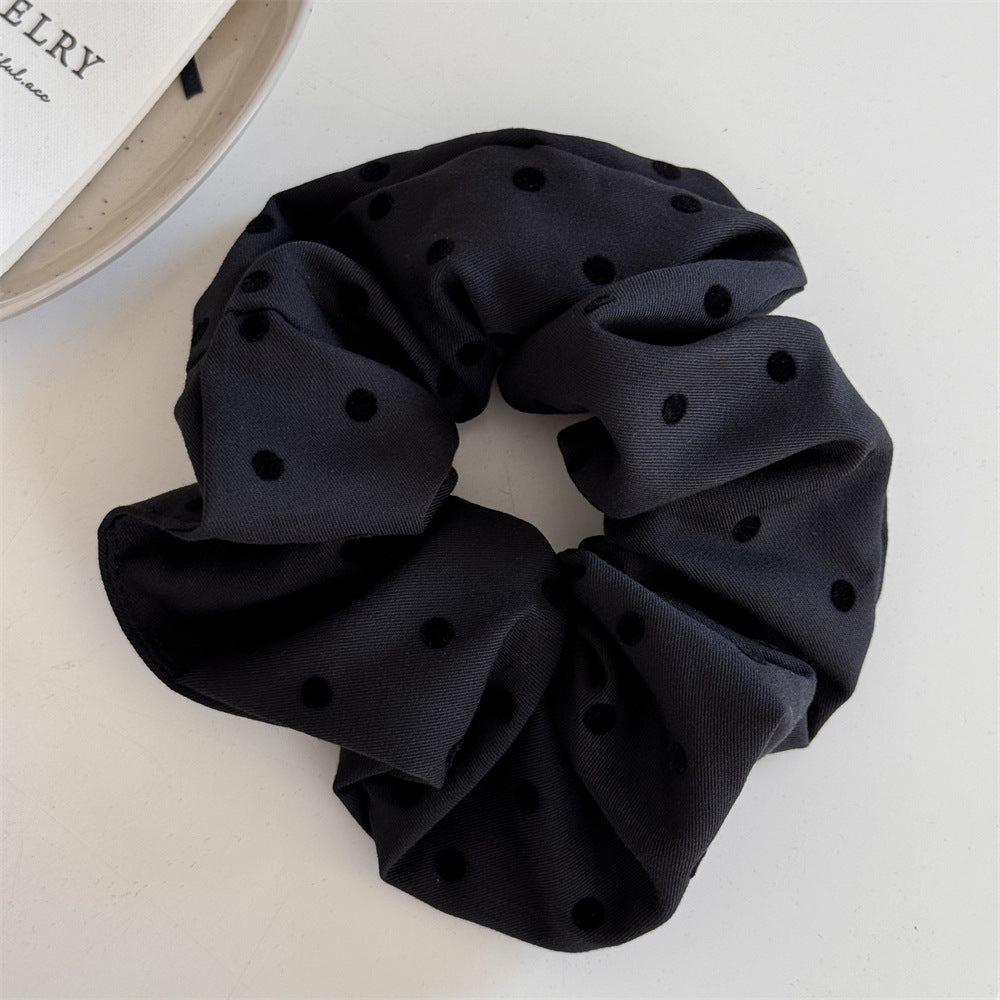 Polka Dot Bow Heart Scrunchie