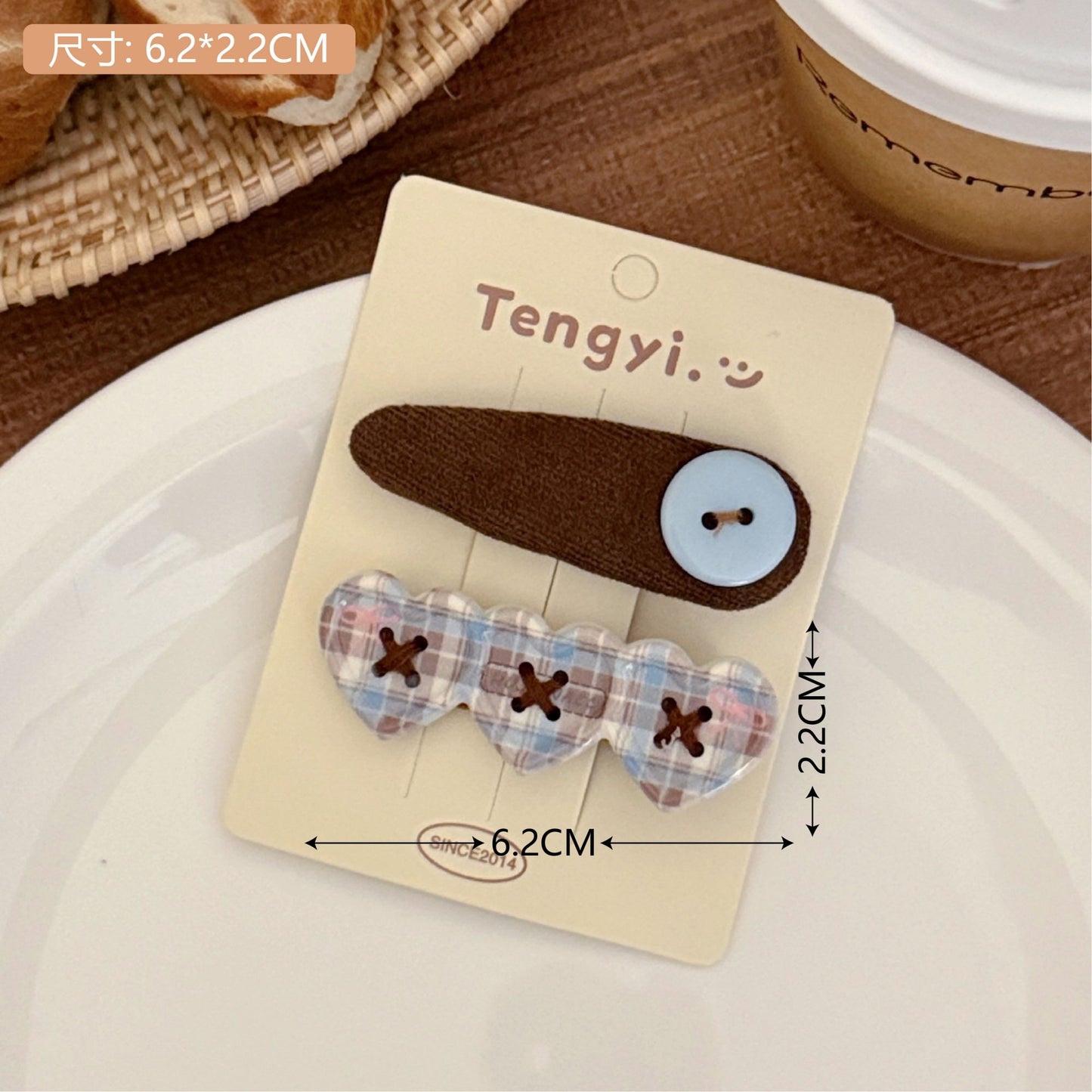 Korean Cream Bear Hair Clip