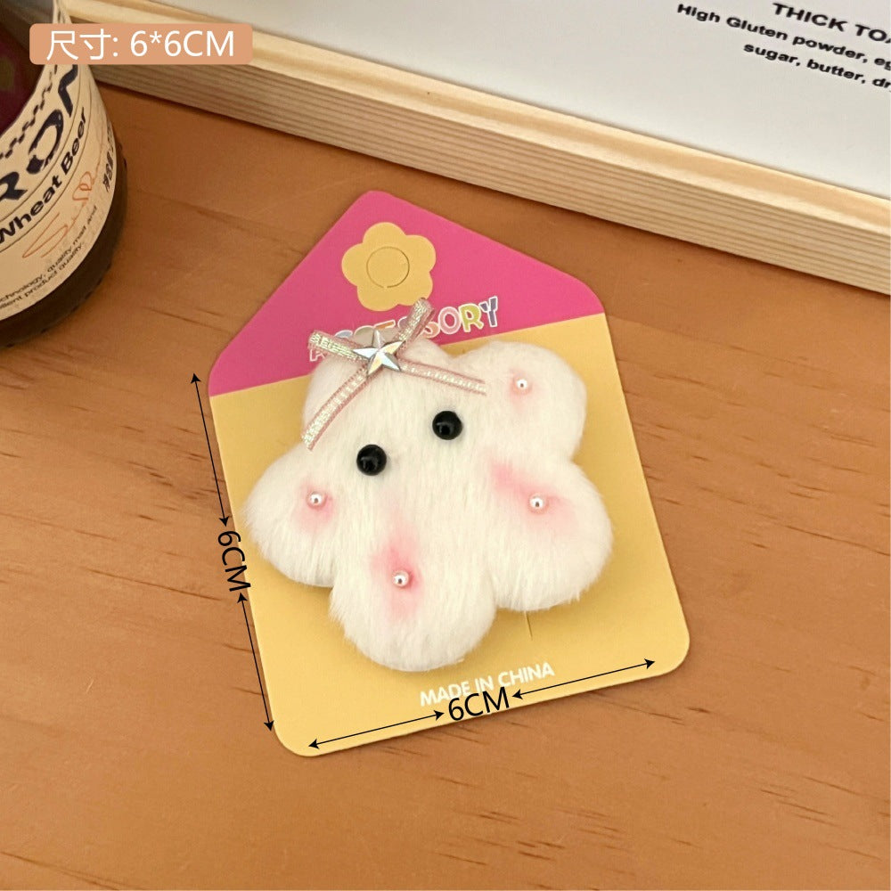 Plush Star Hair Clip for Kids