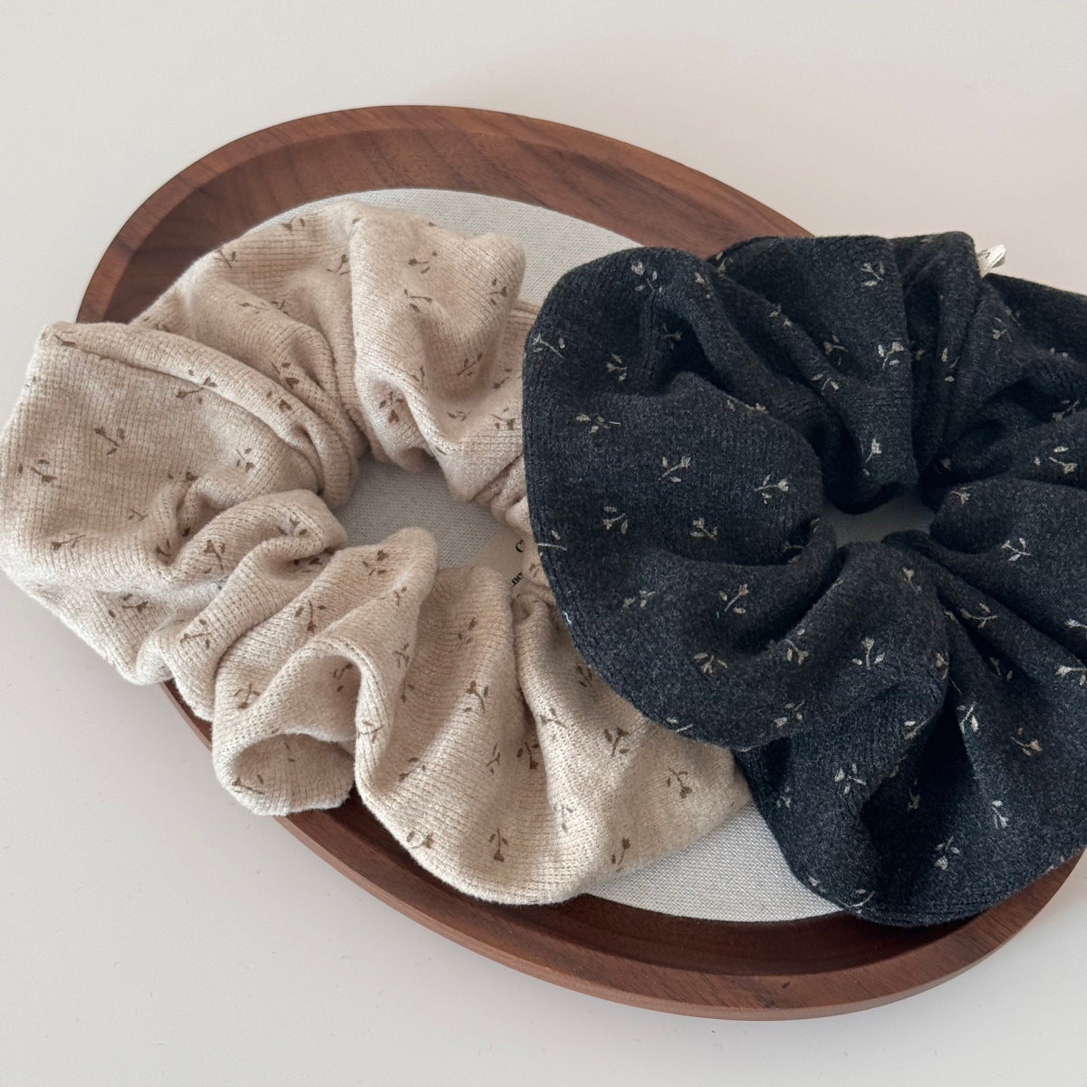 Floral Fabric Hair Scrunchie
