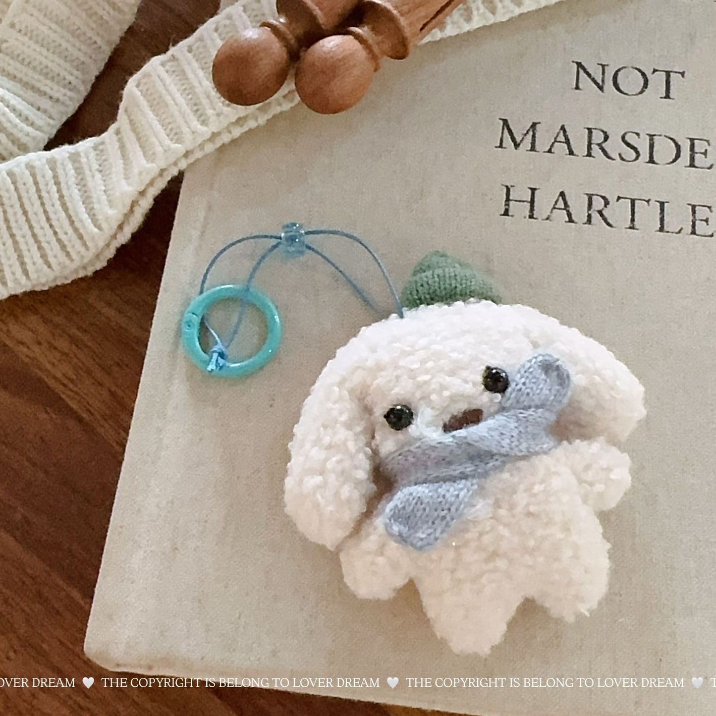 Padded Mushroom & Dog Keychain