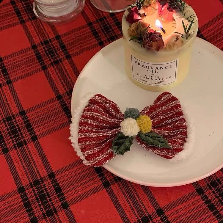 Red Christmas Hat Plush Headband