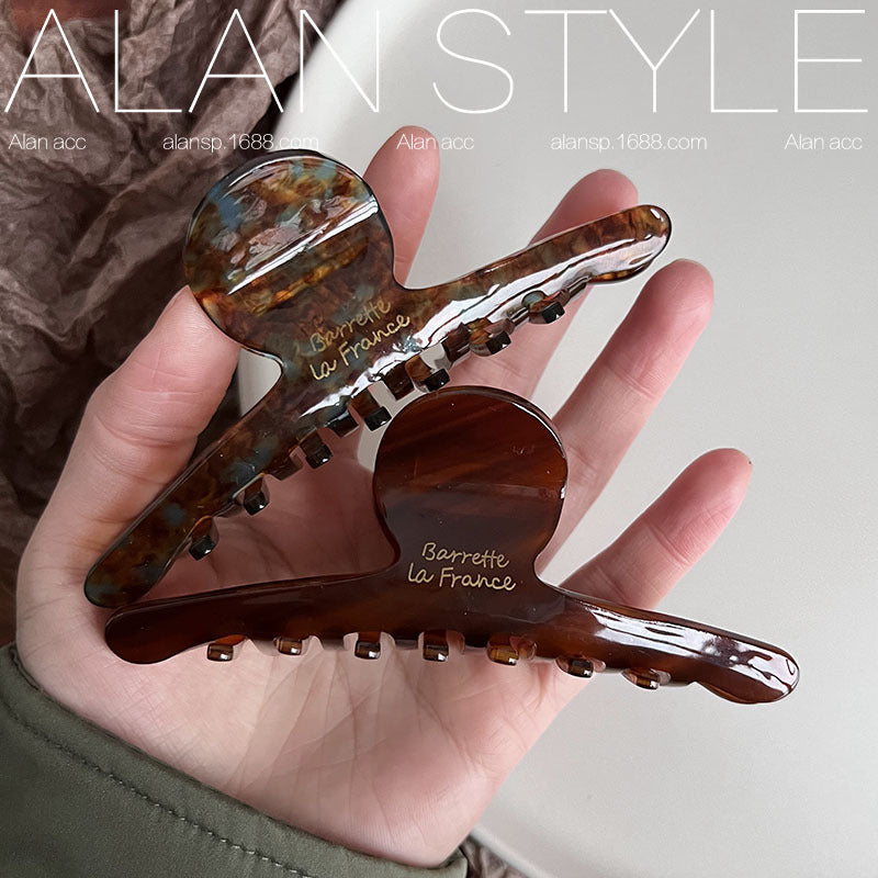 Coffee Brown Acetate Hair Clip