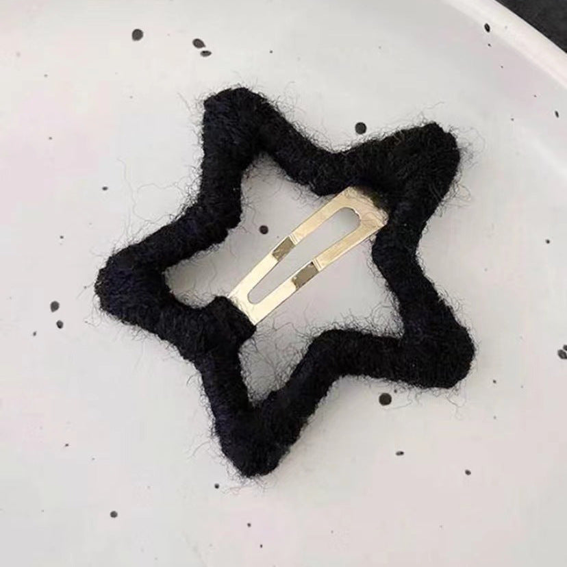 Cozy Star Wool Hair Clip