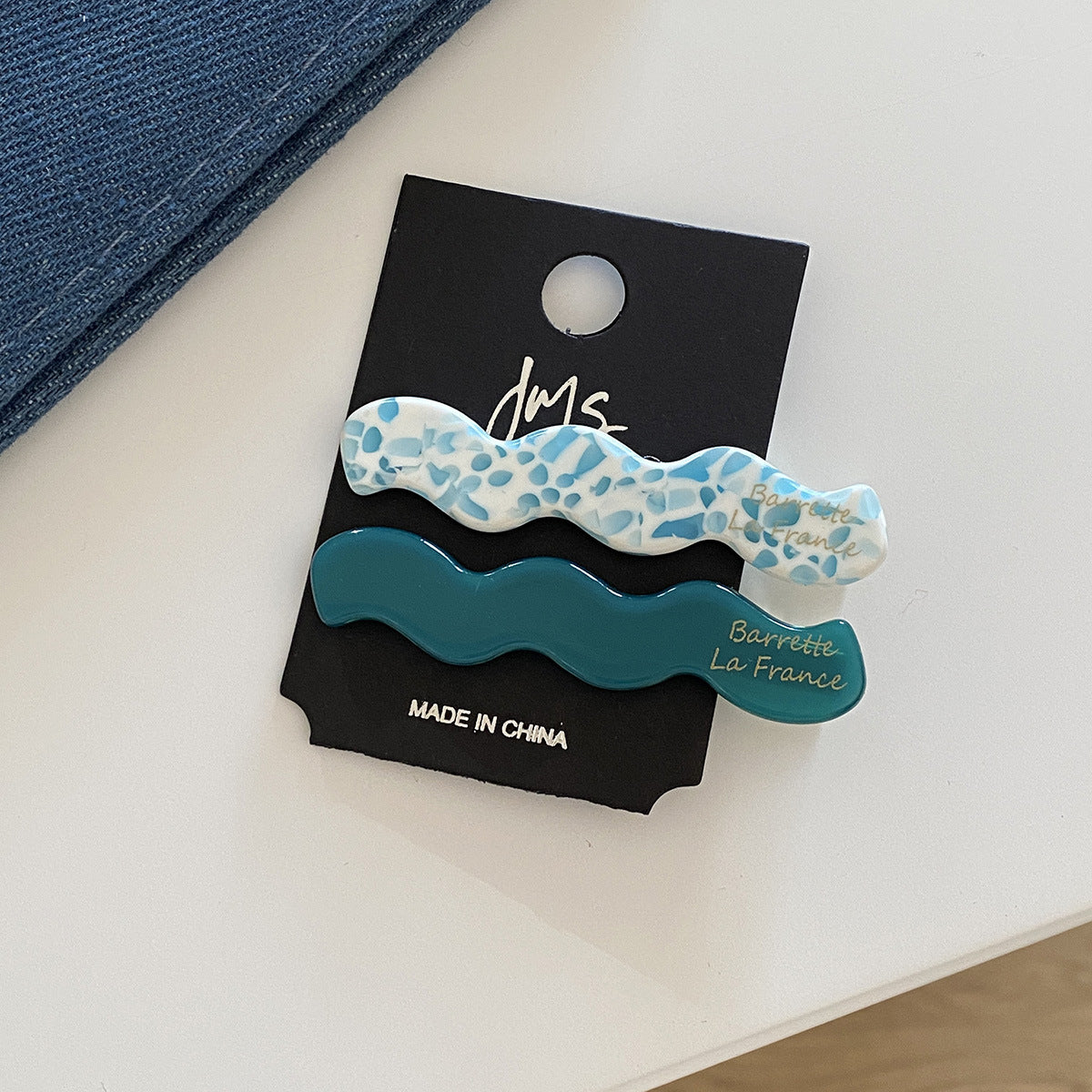 Korean Wave Acetate Hair Clip Set