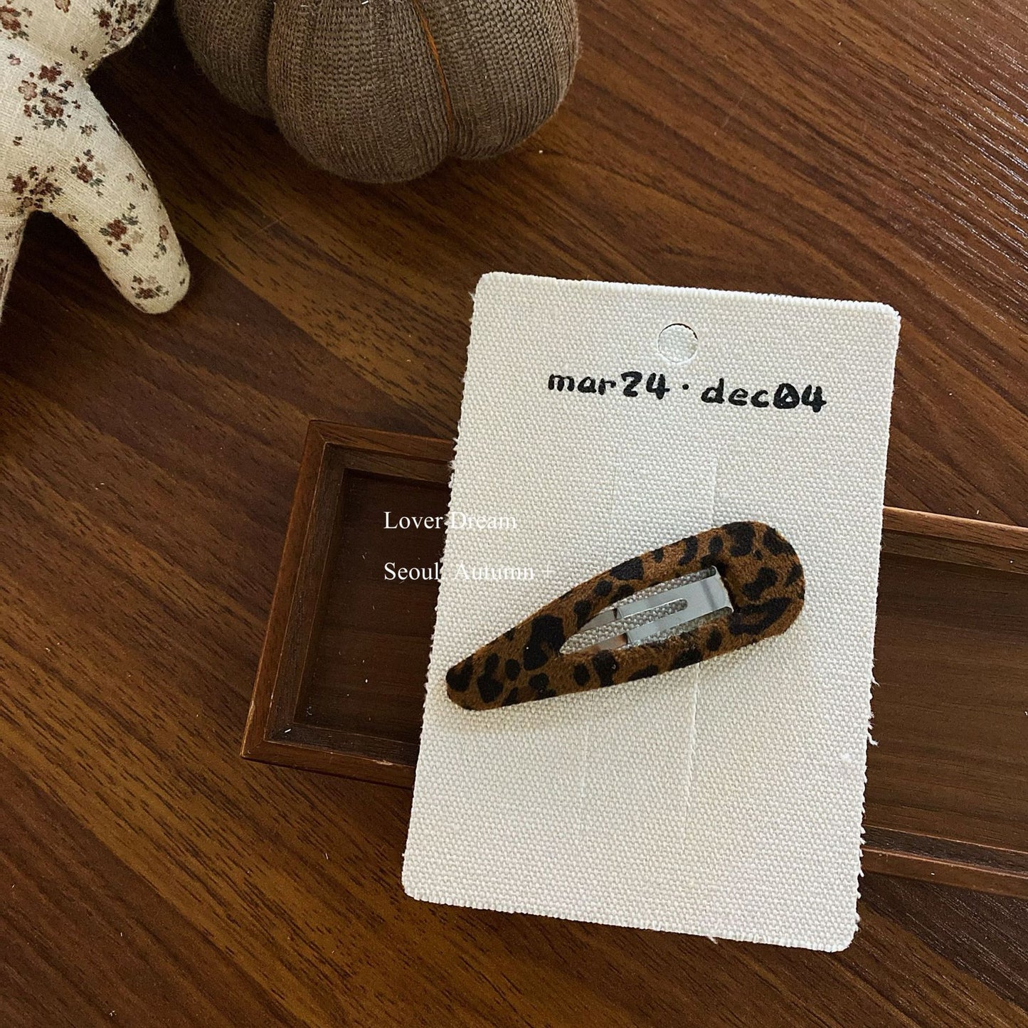 Leopard Bow BB Hair Clip