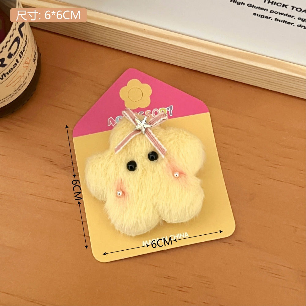 Plush Star Hair Clip for Kids