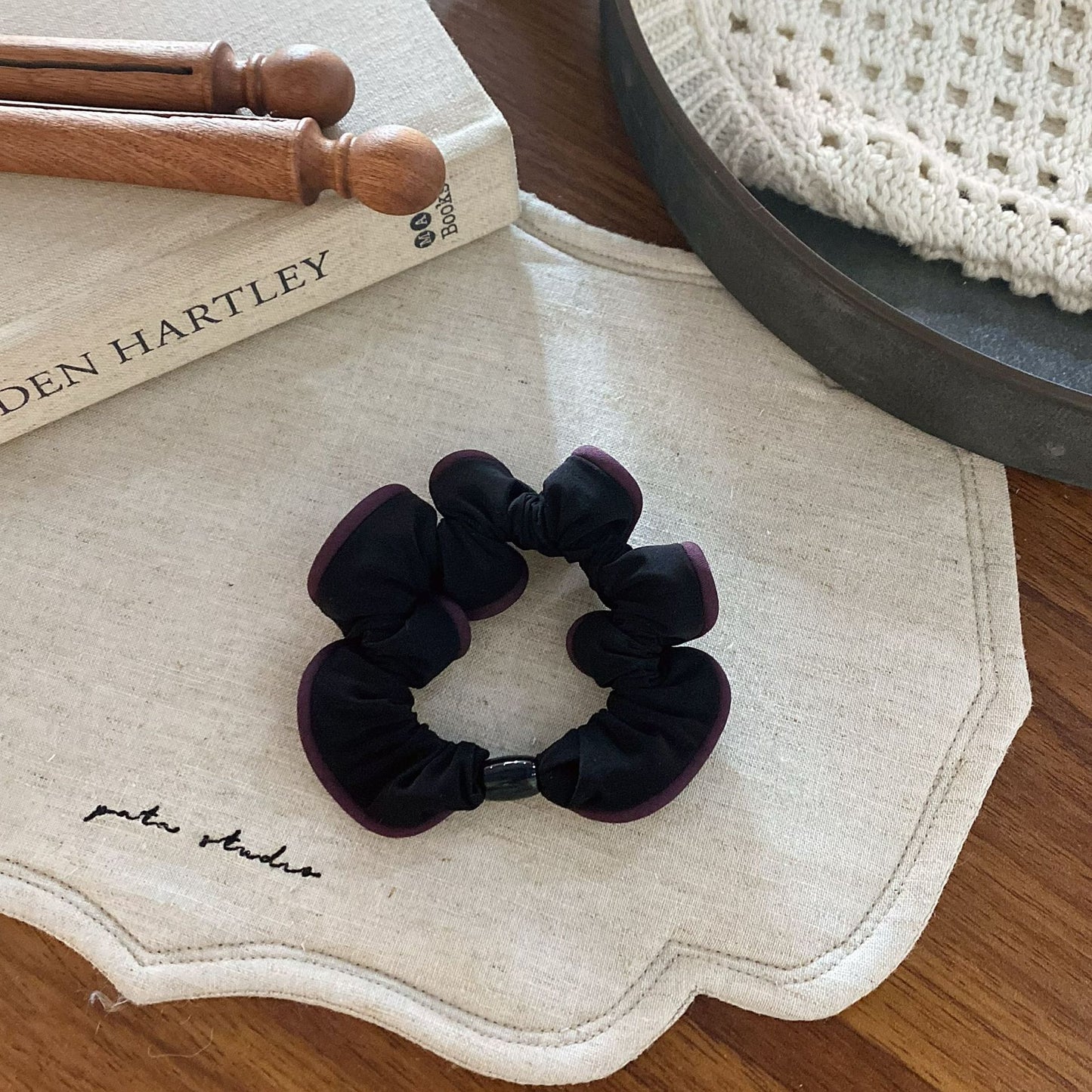 Brown Fabric Hair Elastic