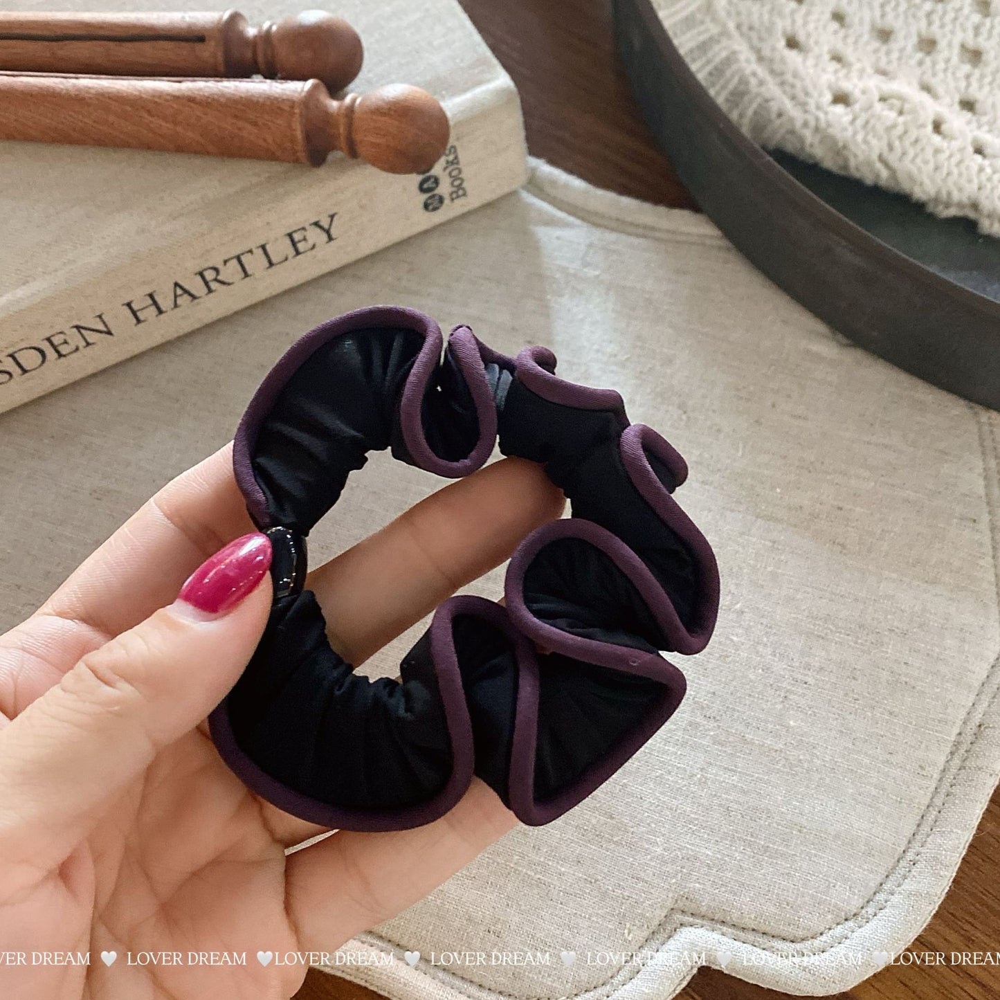 Brown Fabric Hair Elastic