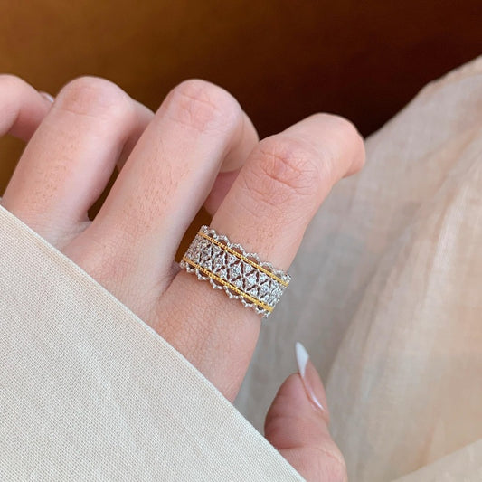 Pavé Lace Statement Ring