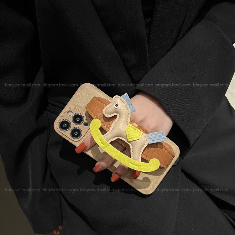 3D Rocking Horse Crossbody iPhone Case
