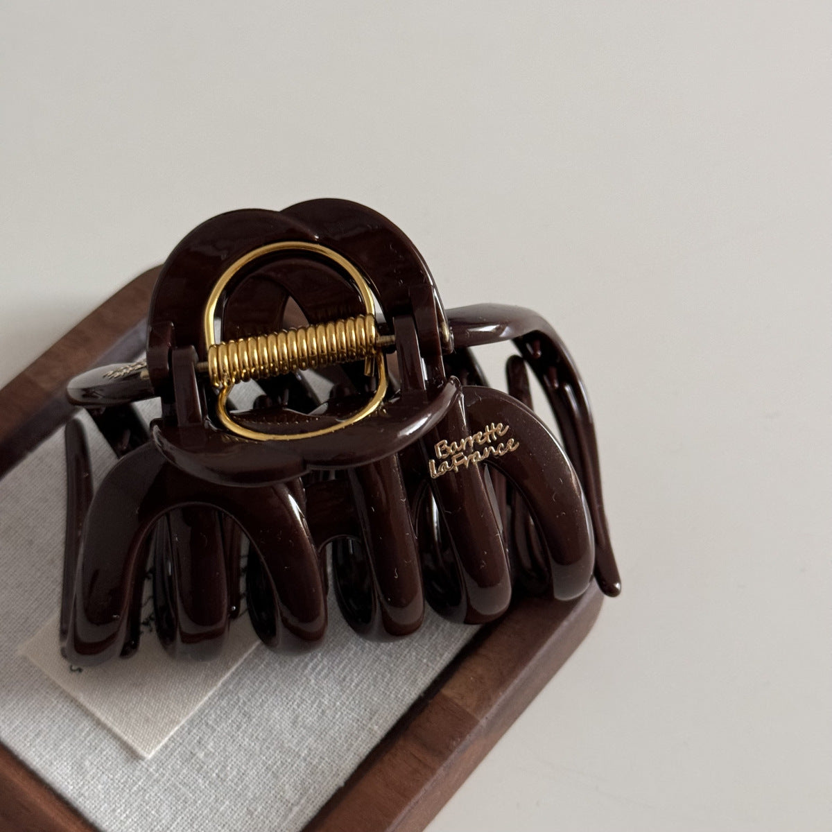 Chocolate Letter Hair Claw Clip