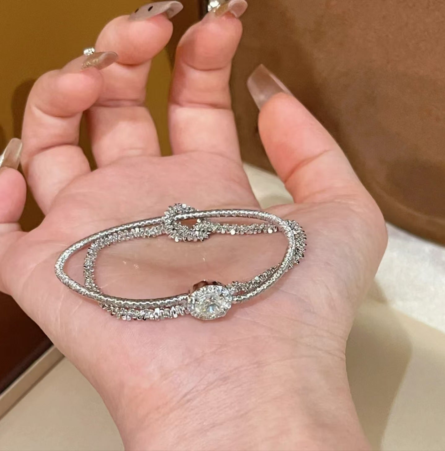 Golden Melody — Gold Wire Wrap Soft Bangle Bracelet