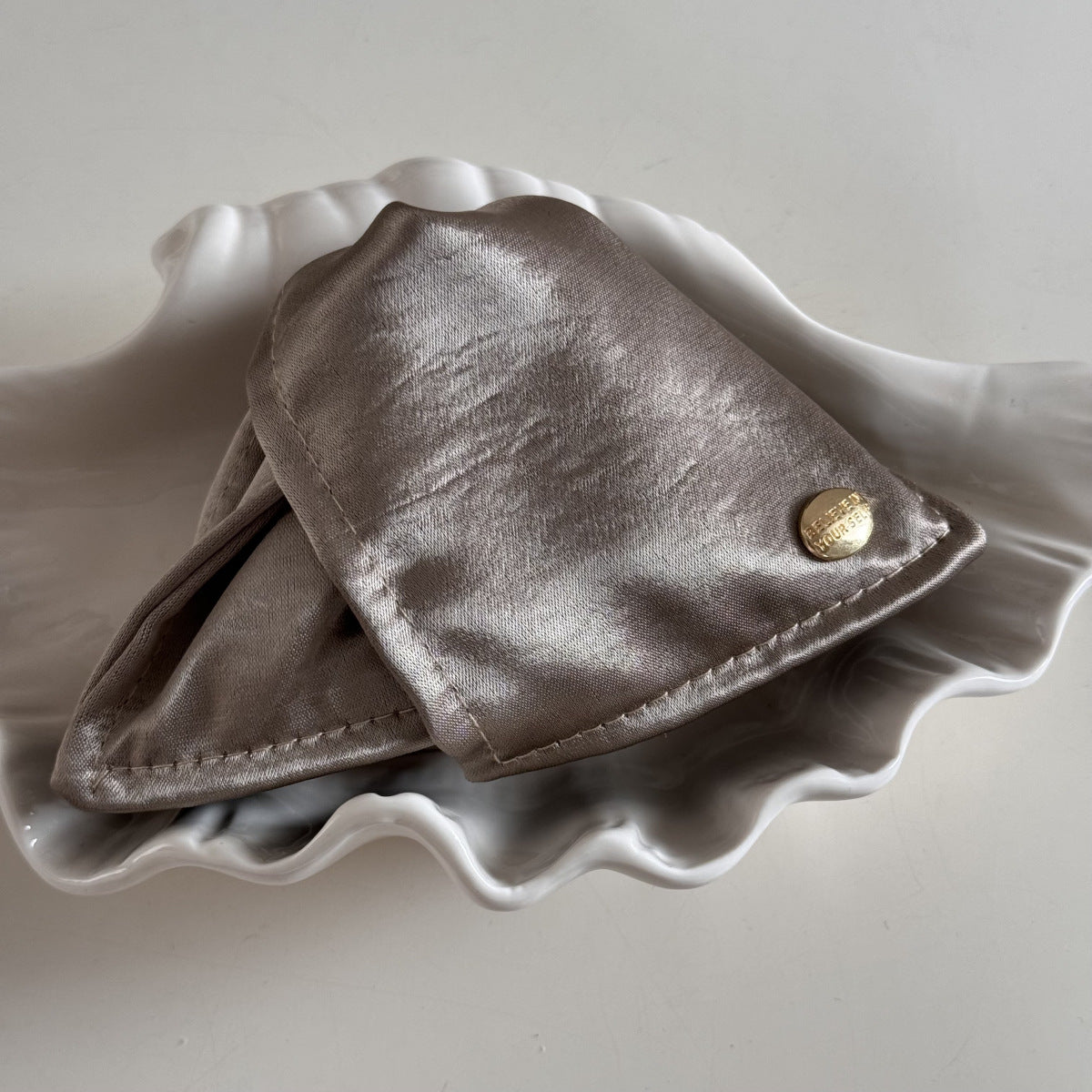 Satin Shell Triangle Hair Clip