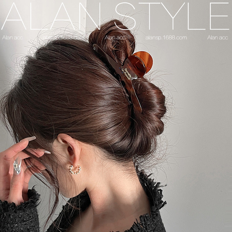 Coffee Brown Acetate Hair Clip