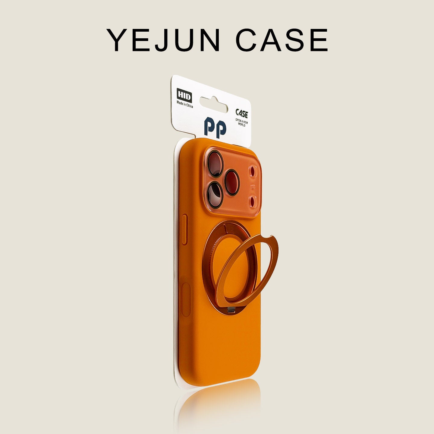 Lens Flip Cover Rotating Ring Holder iPhone Case