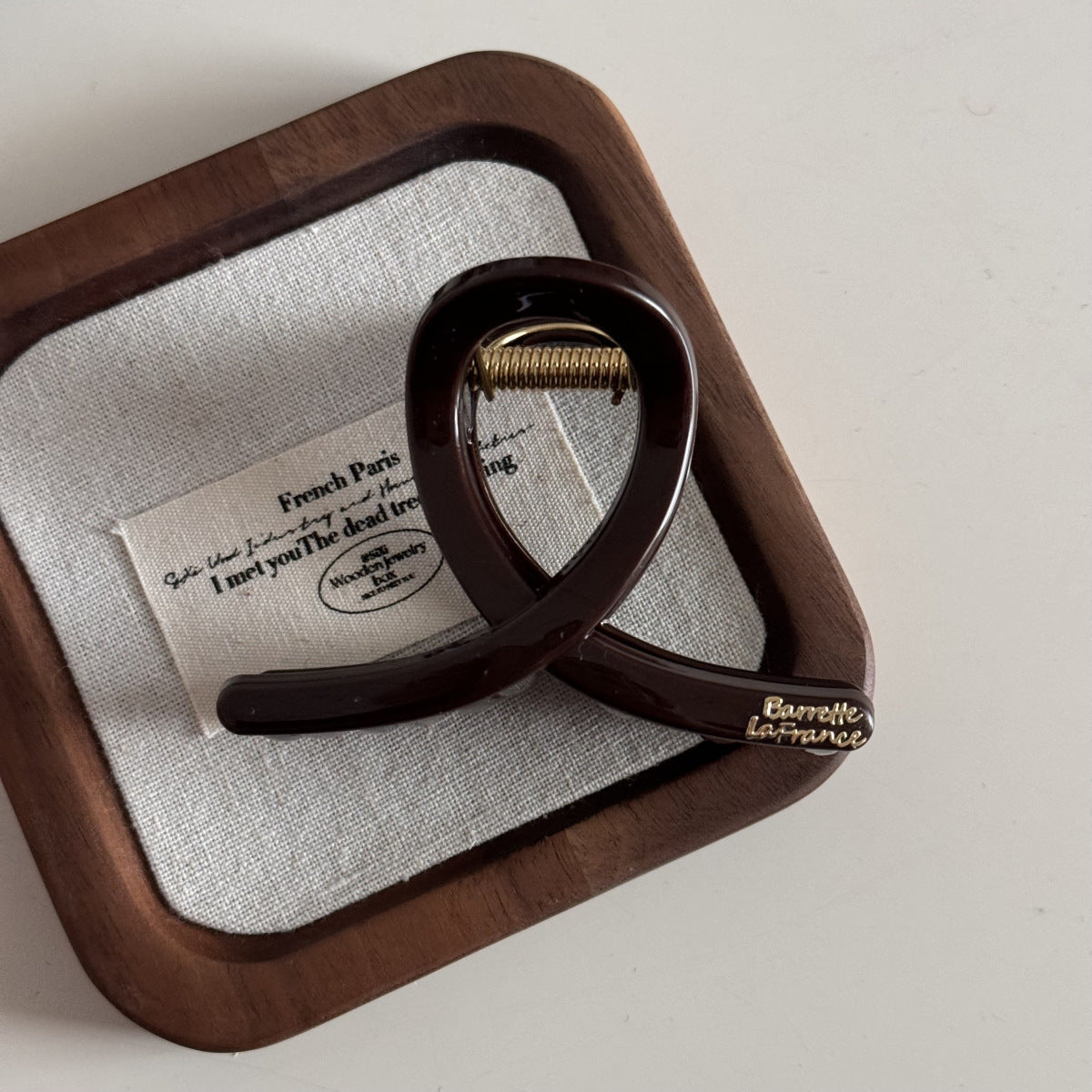 Chocolate Letter Hair Claw Clip