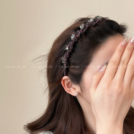 Rhinestone Wave High-Top Headband