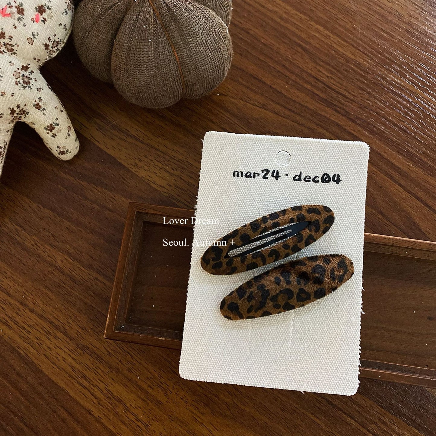 Leopard Bow BB Hair Clip