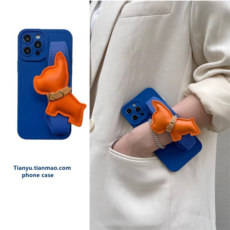 3D French Bulldog Crossbody iPhone Case