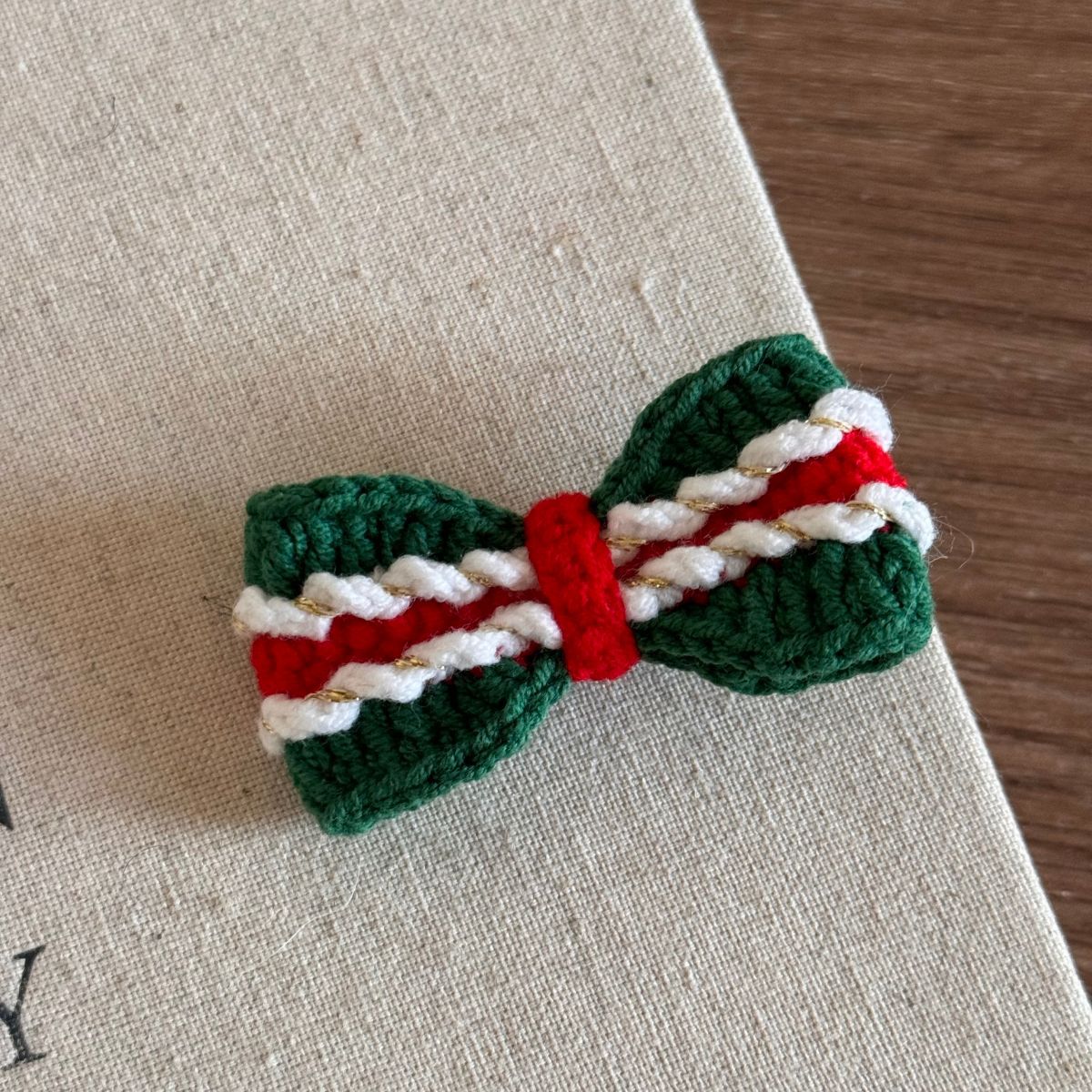 Cute Christmas Knit Hair Clip