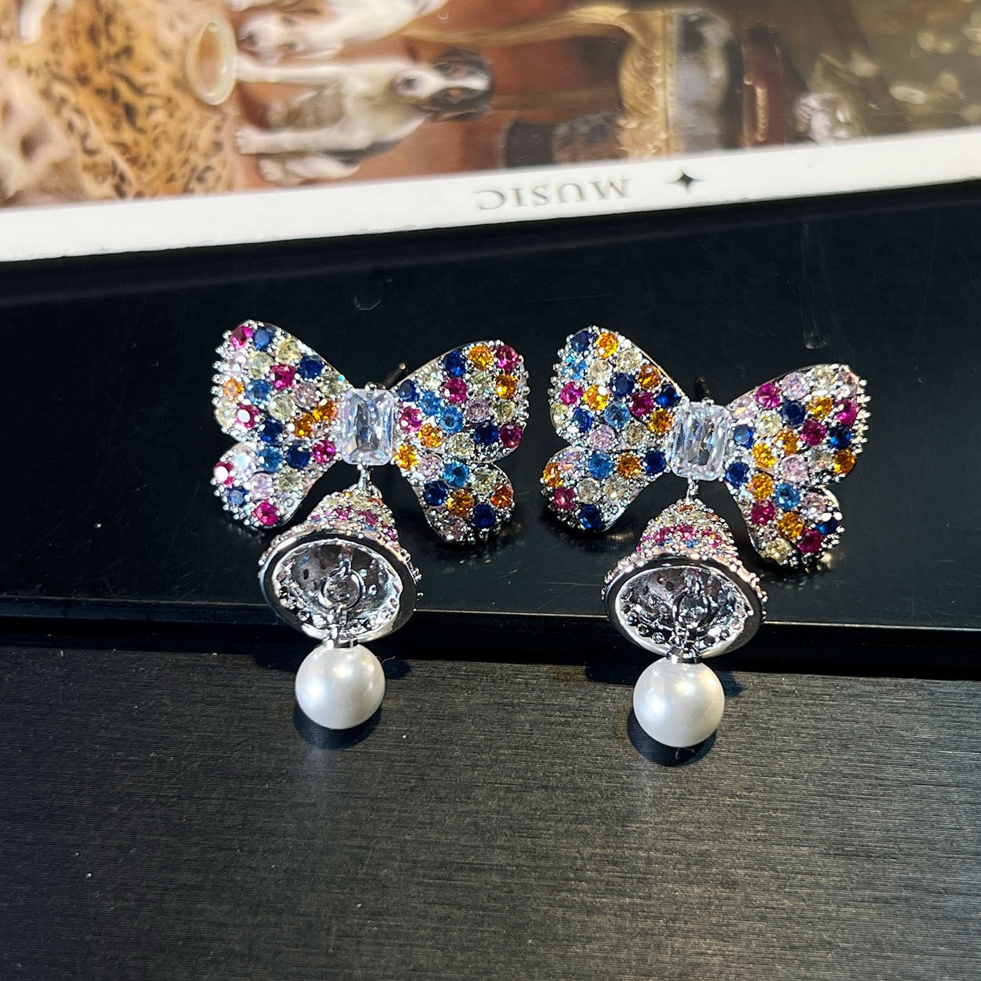 Snowy Ballet — Christmas Zircon Drop Earrings