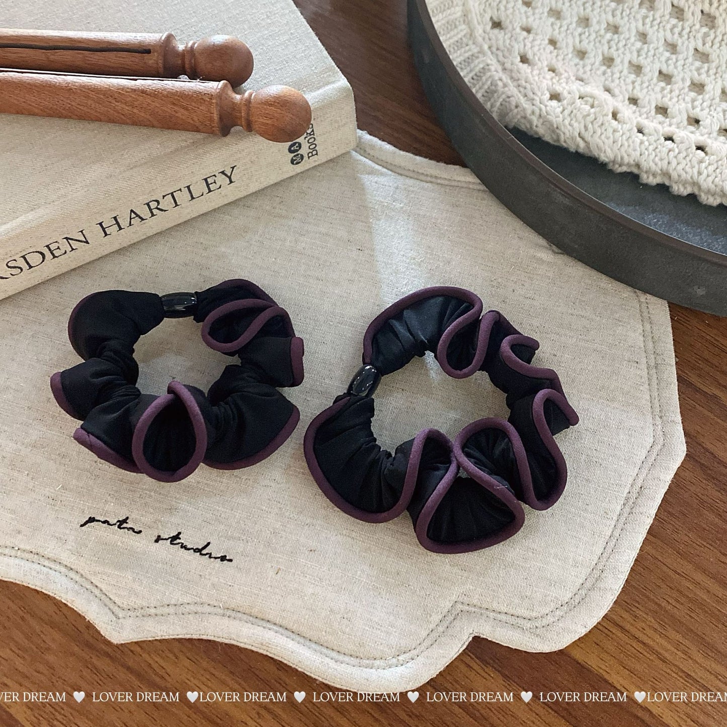 Brown Fabric Hair Elastic