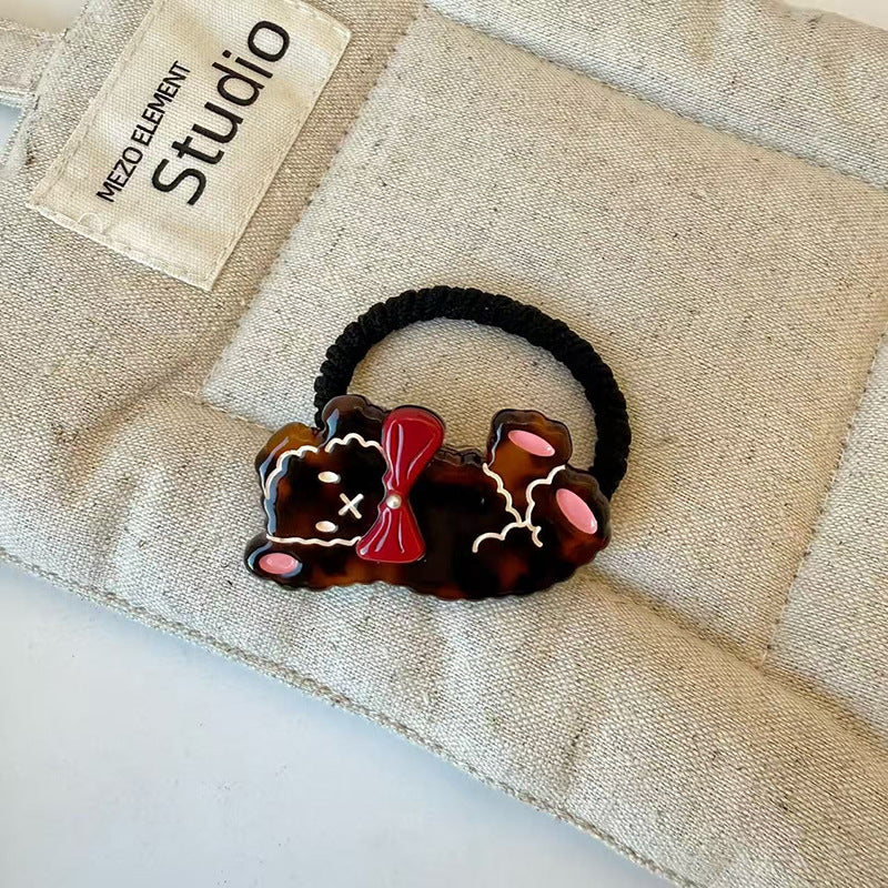Cute Bear Acetate Coffee Hair Clip
