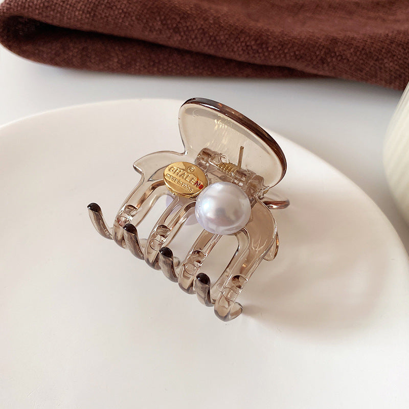 Korean Pearl Mini Hair Claw Clip