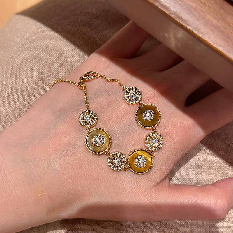 Solar Voyage – Tiger Eye Compass Bracelet