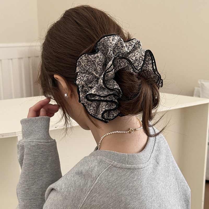 Luxury Floral Layered Scrunchie