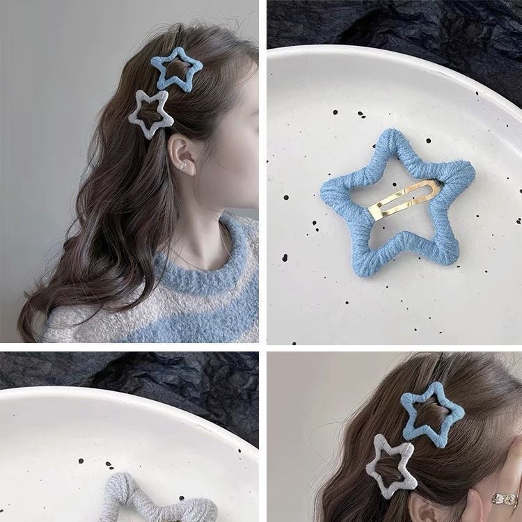 Cozy Star Wool Hair Clip
