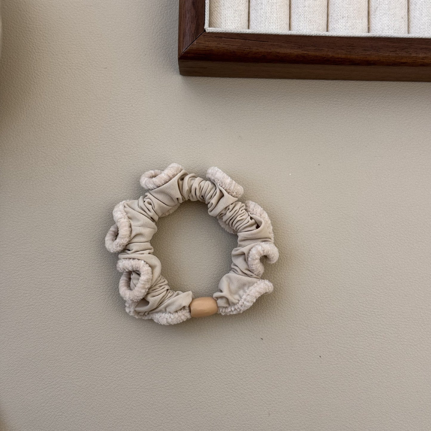 Fuzzy Ruffle Hair Scrunchie