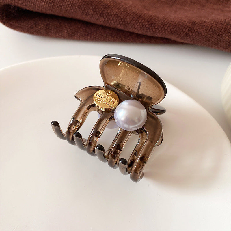 Korean Pearl Mini Hair Claw Clip