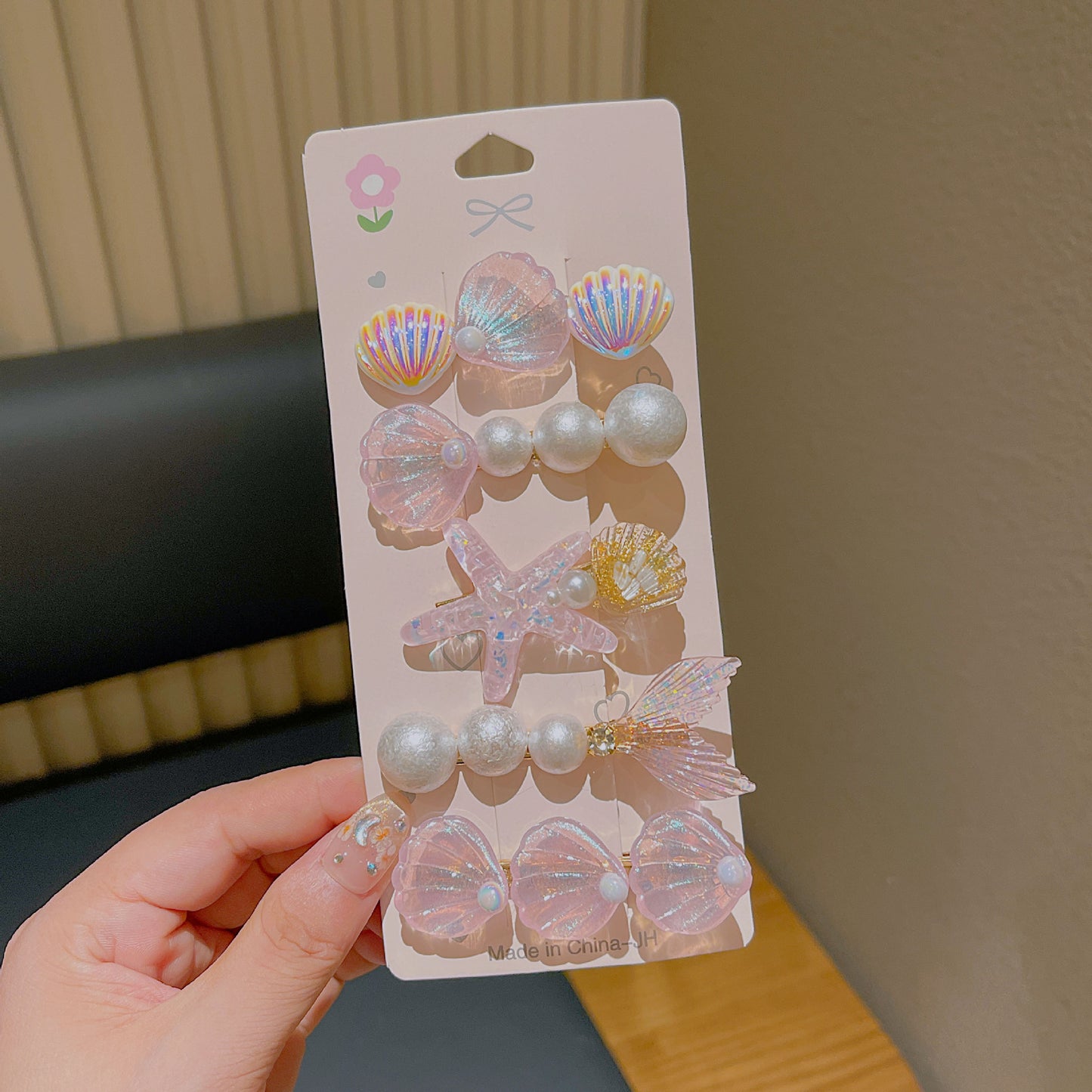 Cute Shell Pearl Hair Clip