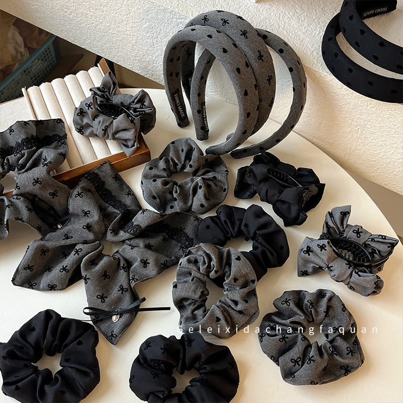 Luxury Black Bow Hair Tie