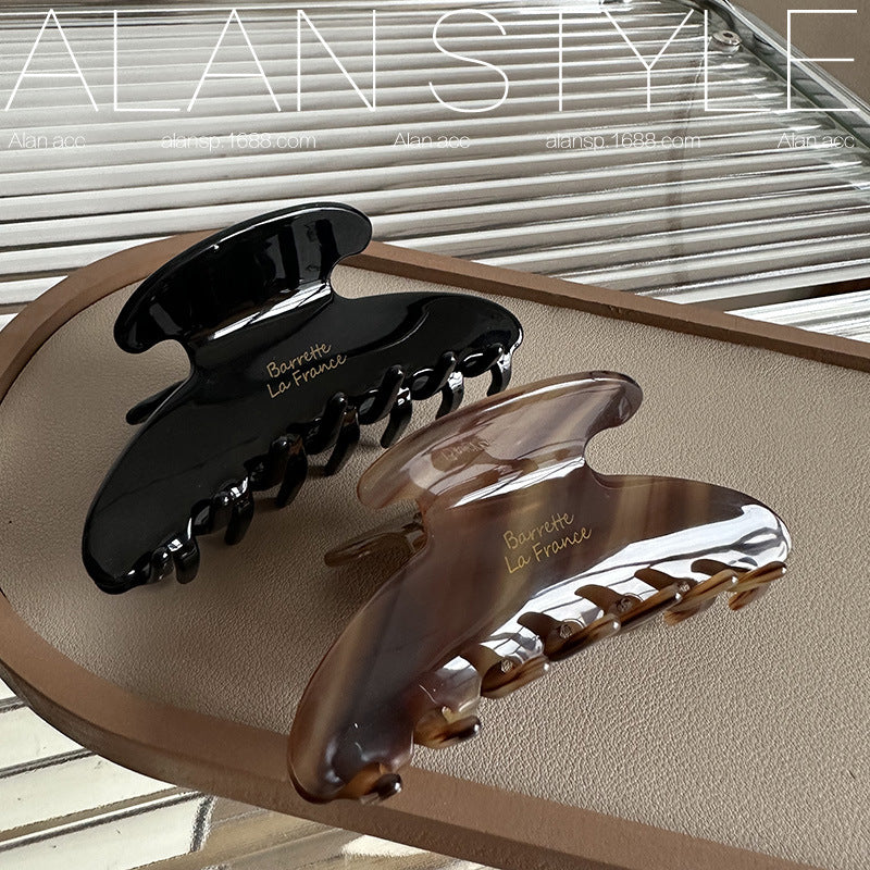 Black Medium Acetate Hair Clip