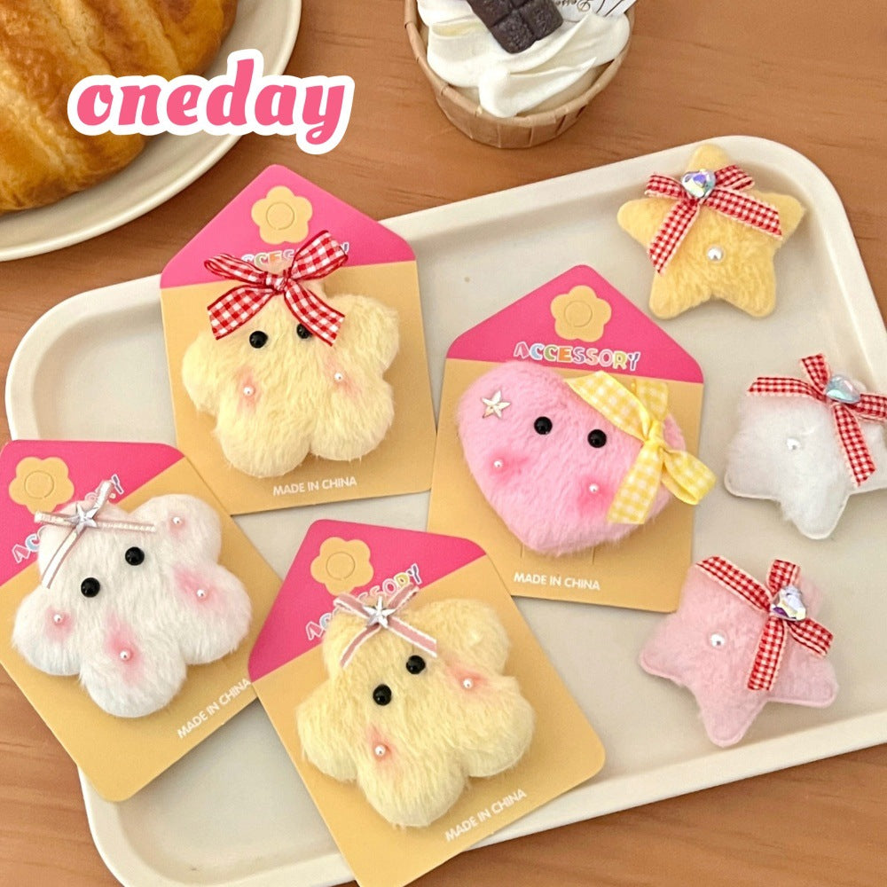 Plush Star Hair Clip for Kids