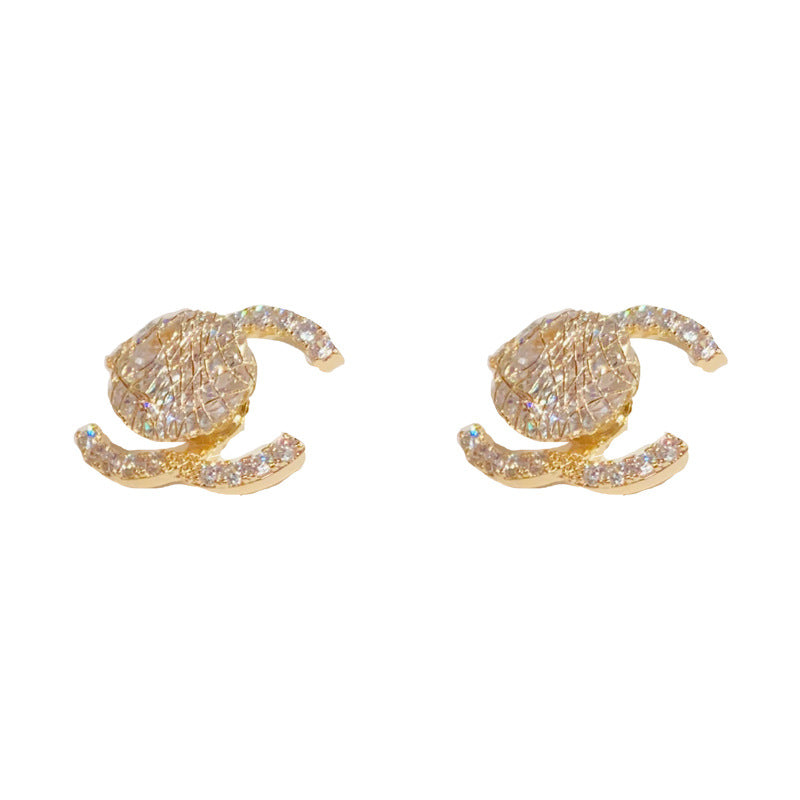 Petite Grace — Classic Pavé Stud Earrings