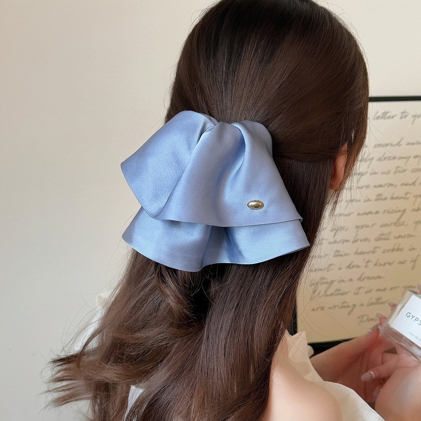 Satin Bow Ponytail Claw Clip