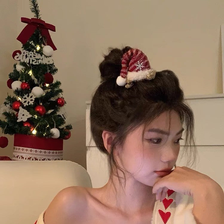Red Christmas Hat Plush Headband