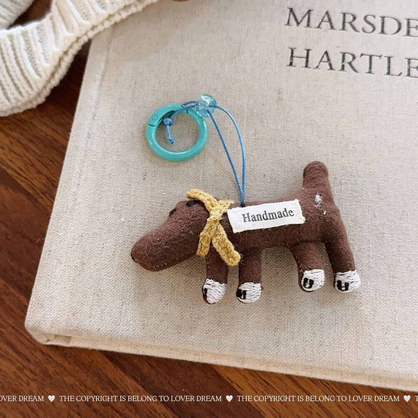 Padded Mushroom & Dog Keychain